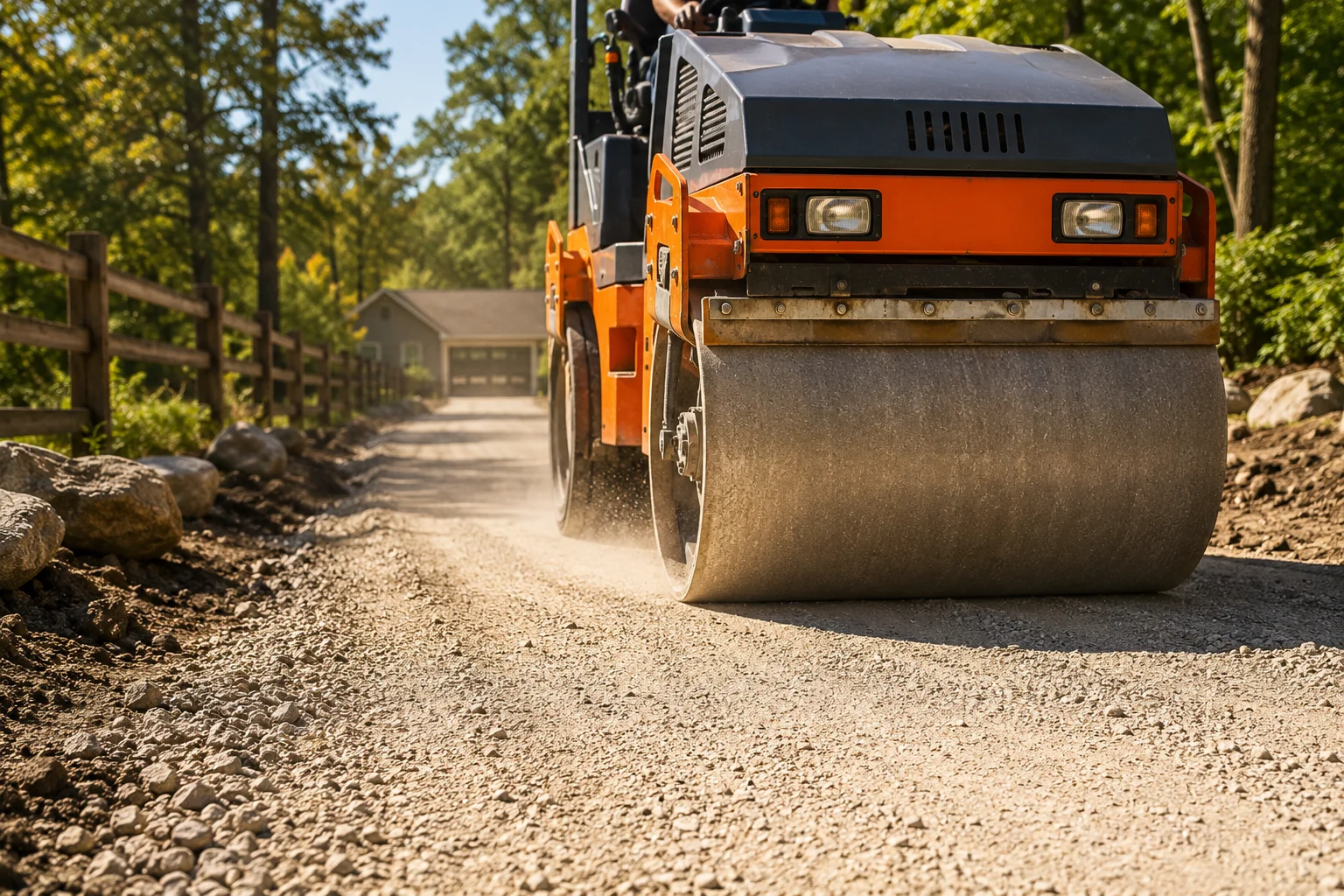 Compacting asphalt millings with a vibratory roller for proper binding