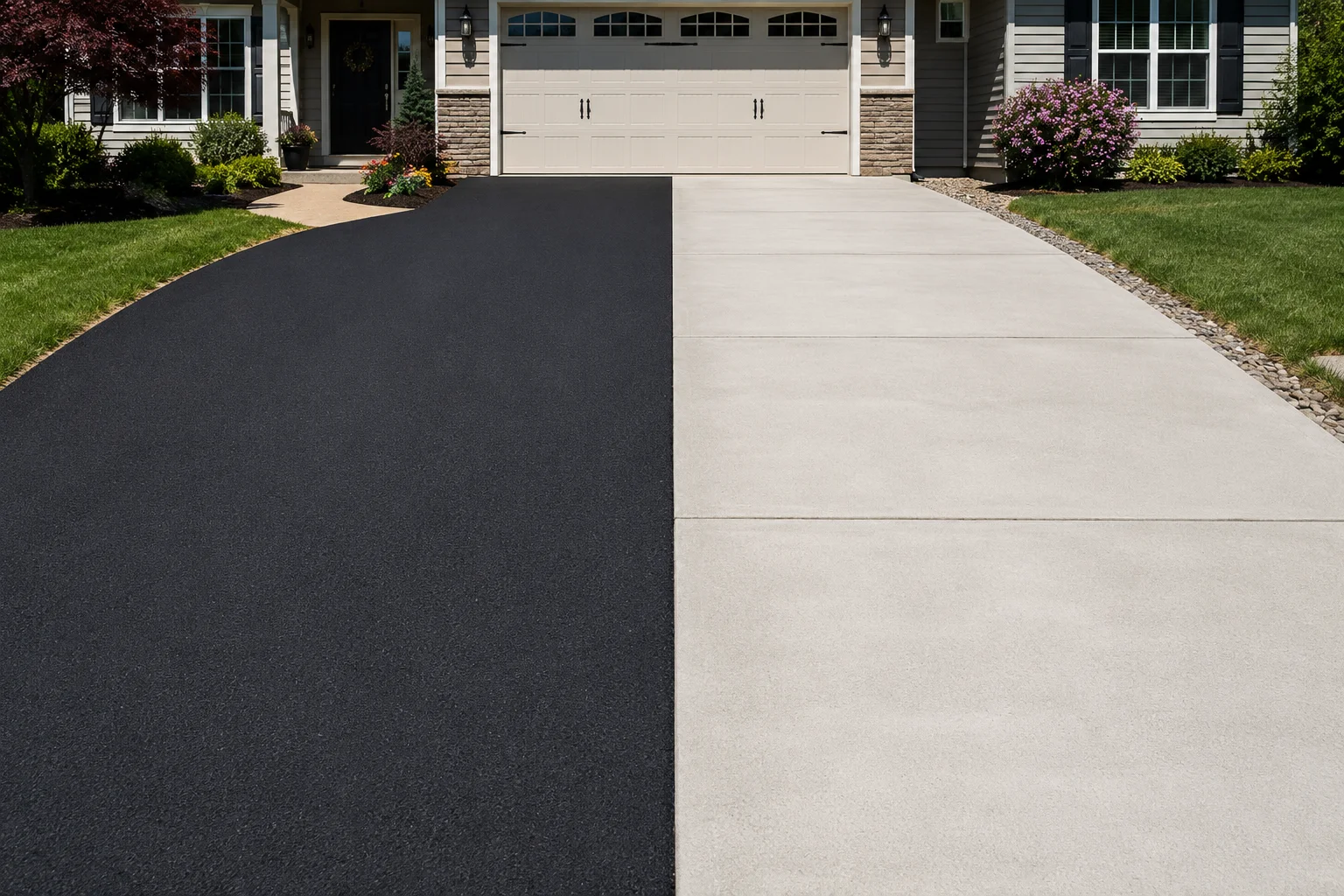 Asphalt vs concrete driveway comparison for 2026