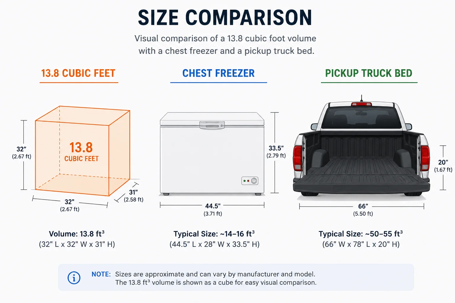 One ton of asphalt compared to a chest freezer and a pickup truck bed for scale